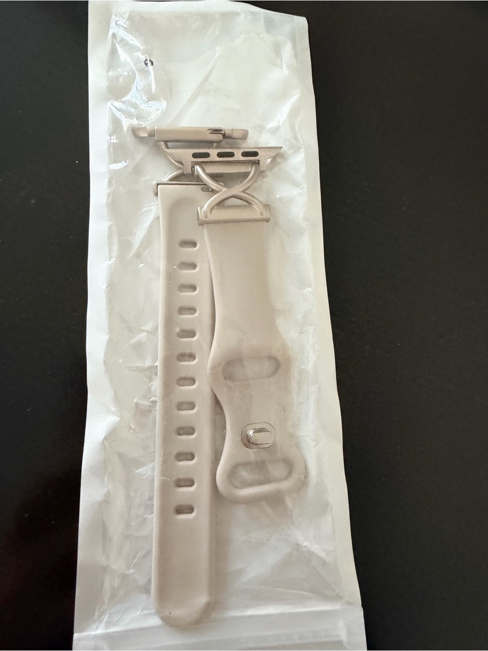 Silicone Replacement Watch Band for Smartwatches - Cream